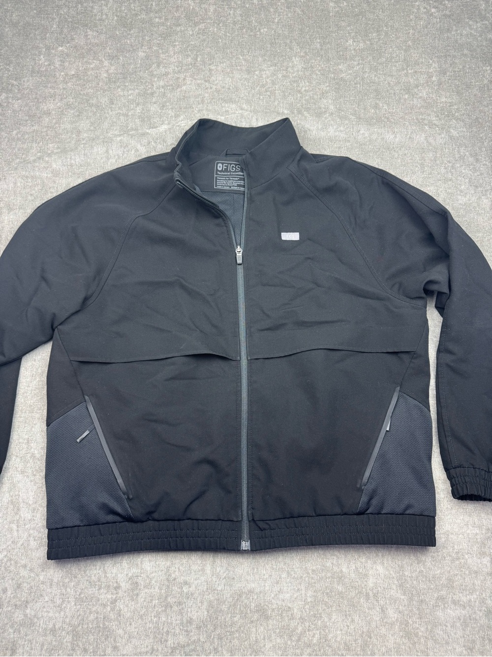 Figs Sydney Scrub Jacket Black Women’s Large